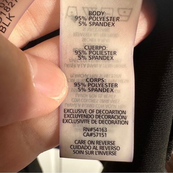 Calvin Klein Med. embellished tank, flowy, black, sleeveless, layering, fall - Picture 5 of 8